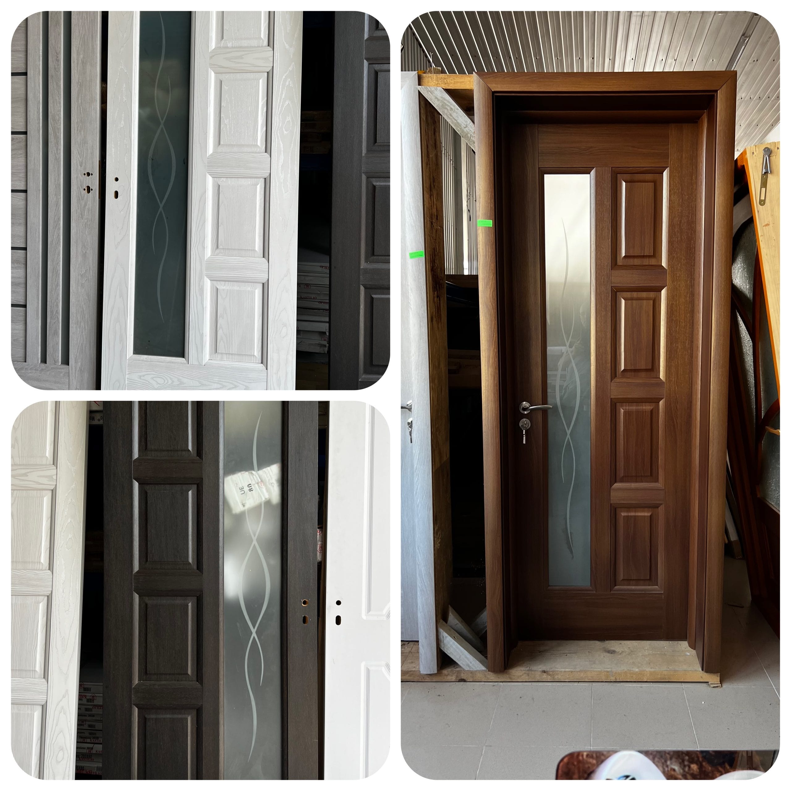 Usi interior lemn+mdf complet echipate 520-790lei-890lei<br />
-3dimensiuni-86/204cm,76/204cm,66/204cm<br />

