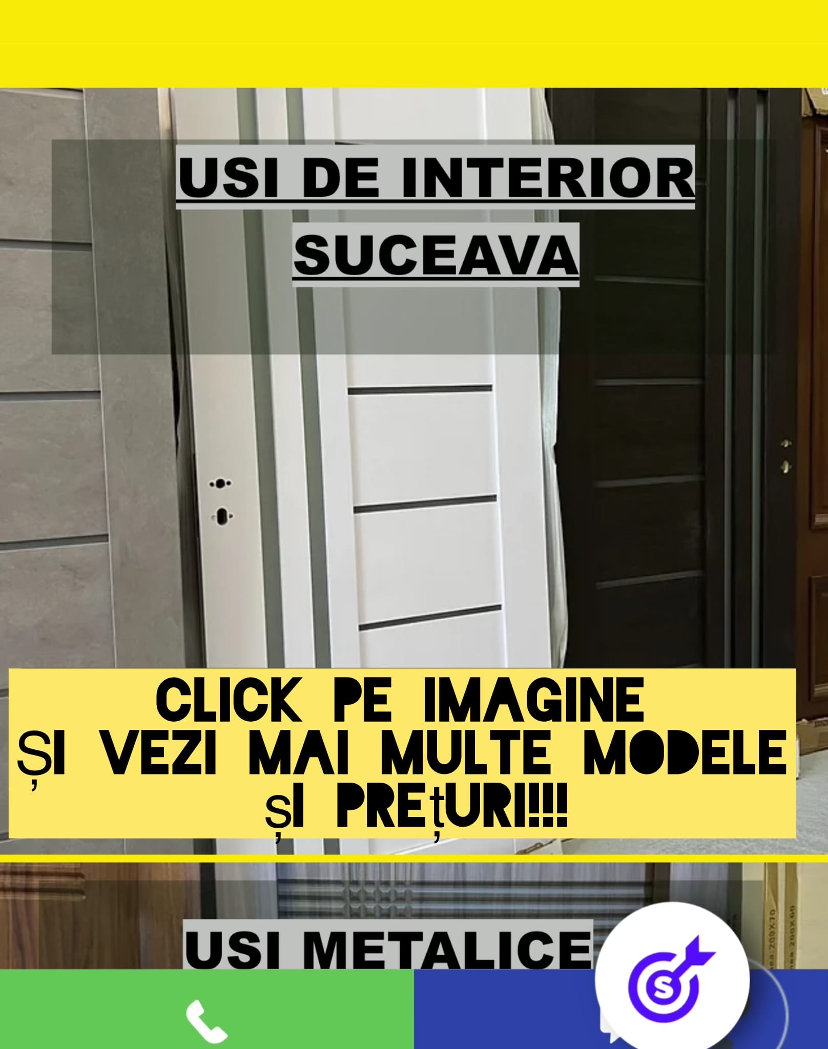 Buton pentru Uși de interior! Modele și Prețuri! Click pe imagine sau link!