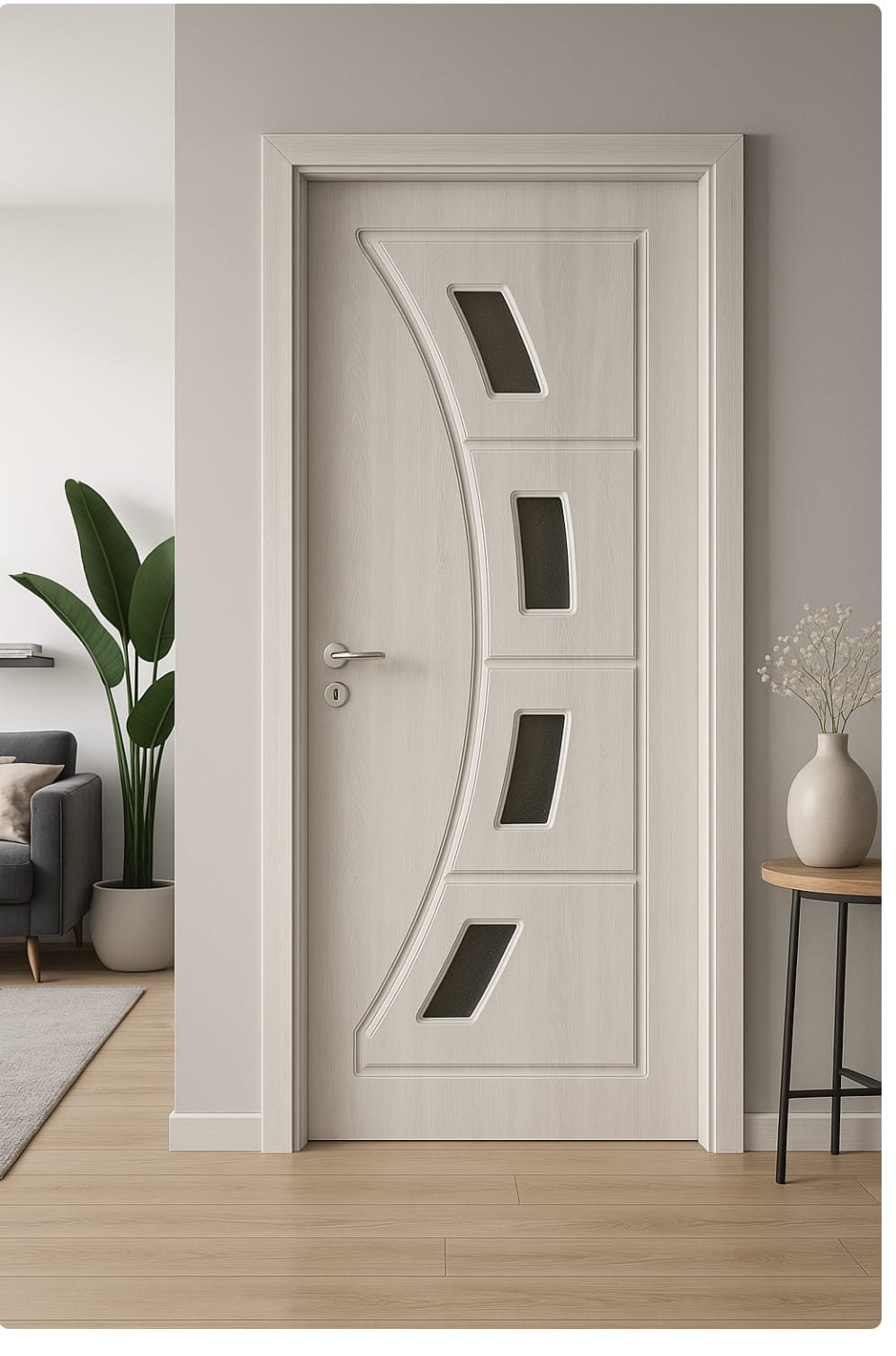 Uși interior Iași model S1 – MDF complet echipat cu toc, livrare din Fălticeni<br />
